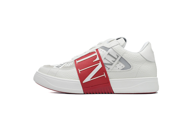 【CA1ET】VL7N白红 华伦天奴 低帮厚底绑带休闲小白鞋 Valentino Garavani VL7N Low Sneakers White Red