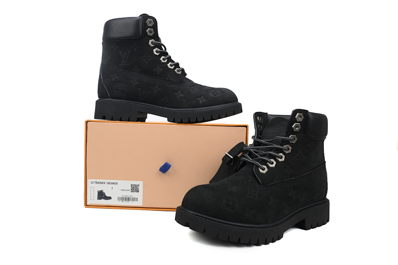 【FA0ET】LV联名黑色 添柏岚马丁靴及踝靴  LV x Timberland 6-In Ankle Boot