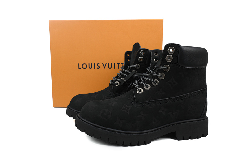 【FA0ET】LV联名黑色 添柏岚马丁靴及踝靴  LV x Timberland 6-In Ankle Boot