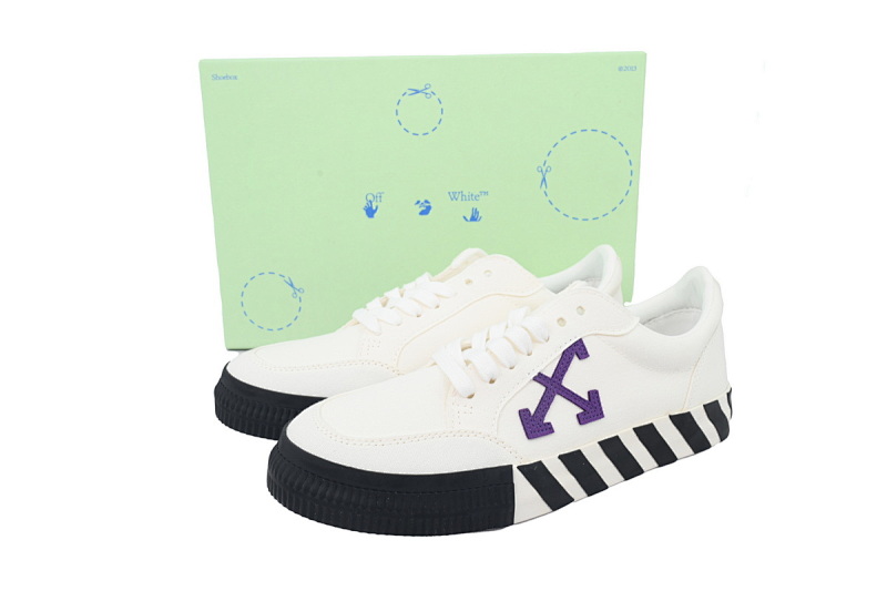 【BP5MI】白紫 OFF-WHITE Vulc Low White 低帮 时尚板鞋 OMIA085R21FAB0010137 Off-White Vulc Sneaker Low 'White Pu