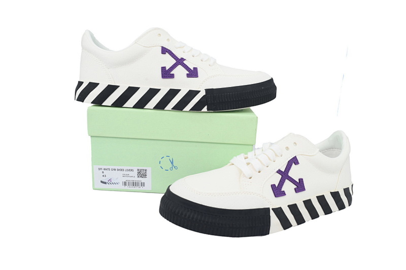 【BP5MI】白紫 OFF-WHITE Vulc Low White 低帮 时尚板鞋 OMIA085R21FAB0010137 Off-White Vulc Sneaker Low 'White Pu