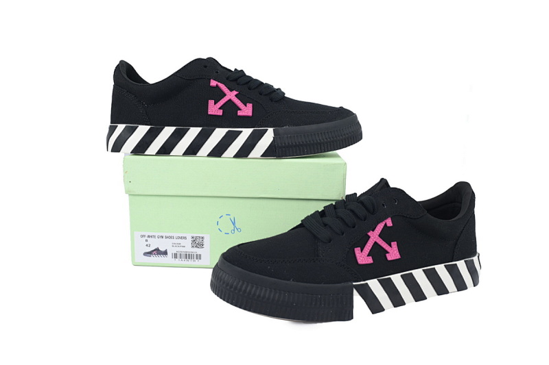 【BP5MI】黑粉 OFF-WHITE Vulc Low White 低帮 时尚板鞋 OMIA085R20D330501029 Off-White Vulc Low 'Black Violet'