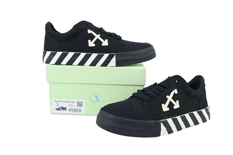 【BP5MI】黑色2 OFF-WHITE Vulc Low White 低帮 时尚板鞋 OWIA272C99FAB0011001 Off-White Wmns Vulc Sneaker 'Black