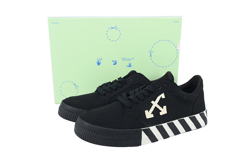 【BP5MI】黑色2 OFF-WHITE Vulc Low White 低帮 时尚板鞋 OWIA272C99FAB0011001 Off-White Wmns Vulc Sneaker 'Black