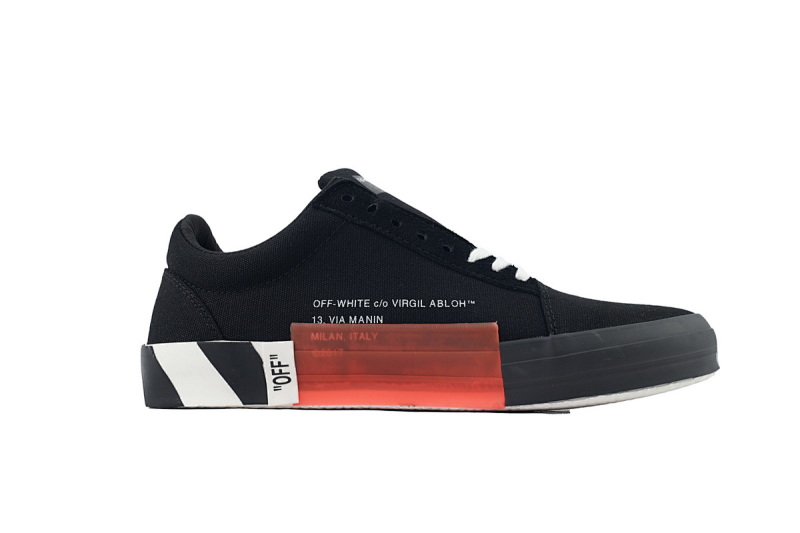 【BP5MI】黑色1 OFF-WHITE Vulc Low White 低帮 时尚板鞋 OMIA085E183510011000 Off-White Vulc Low Top 'Black'