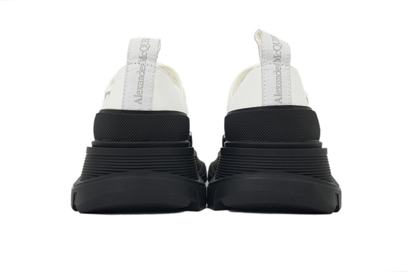 【CA9ET】白扣 亚历山大麦昆 皮革圆头搭扣 厚底麦昆凉鞋 Alexander McQueen White Button