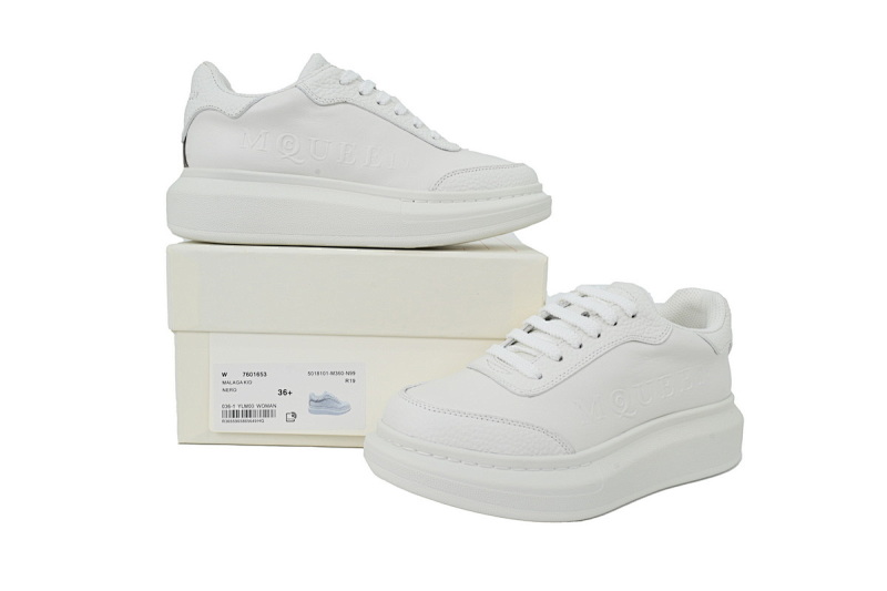 【DH5AP】全白 麦昆厚底圆头休闲运动鞋 Alexander McQueen Sneaker All White