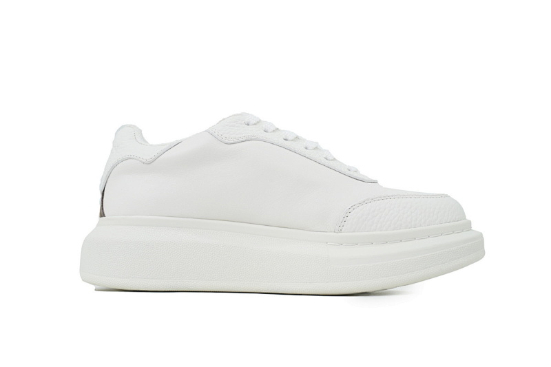 【DH5AP】全白 麦昆厚底圆头休闲运动鞋 Alexander McQueen Sneaker All White