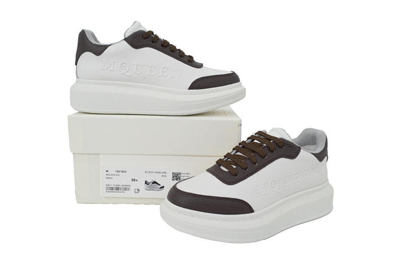 【DH5AP】咖尾 麦昆厚底圆头休闲运动鞋 Alexander McQueen Sneaker Coffee Tail