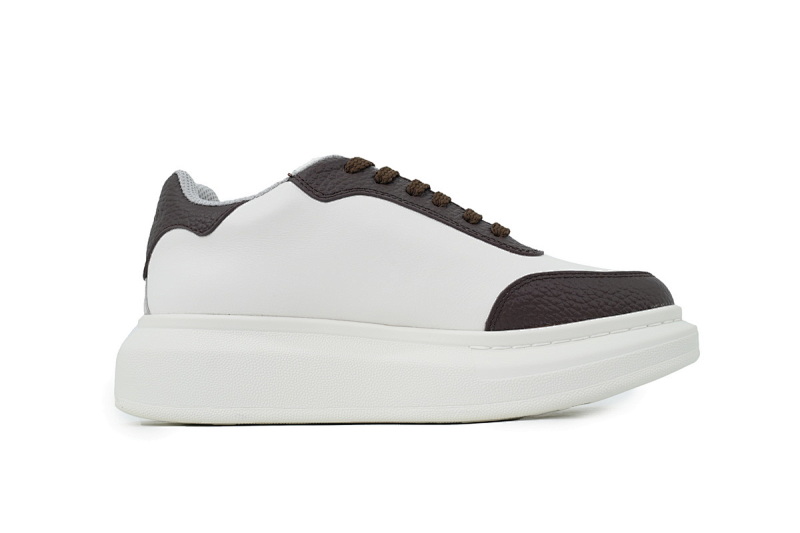 【DH5AP】咖尾 麦昆厚底圆头休闲运动鞋 Alexander McQueen Sneaker Coffee Tail