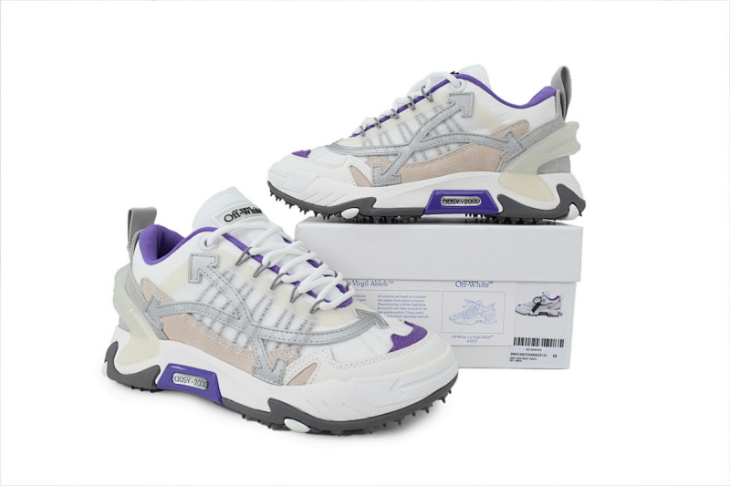 【CP3MI】白灰紫 OFF-WHITE ODSY 低帮生活休闲鞋 OMIA268F 23FAB00 20137 OFF-WHITE ODSY White Purple