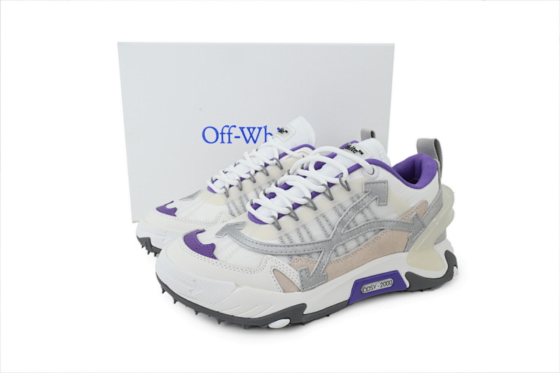 【CP3MI】白灰紫 OFF-WHITE ODSY 低帮生活休闲鞋 OMIA268F 23FAB00 20137 OFF-WHITE ODSY White Purple