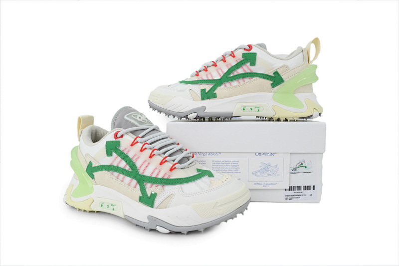 【CP3MI】白绿 OFF-WHITE ODSY 低帮生活休闲鞋 OMIA190R 21FAB00 10155 OFF-WHITE ODSY White Green