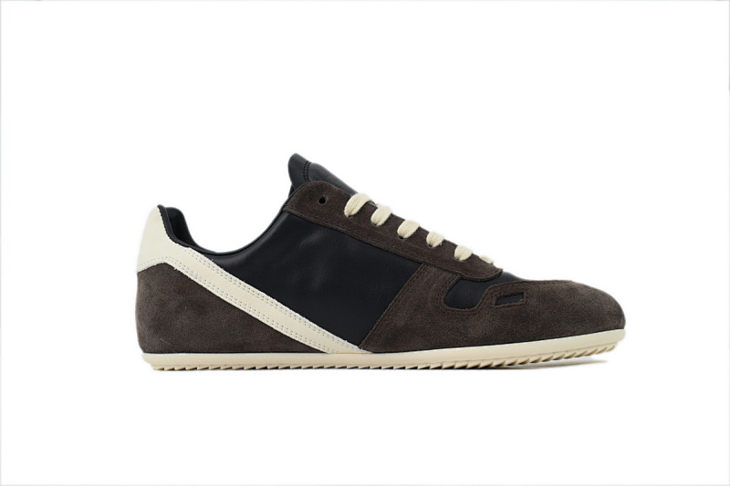 【DA7ET】RO德训棕色  小牛皮 圆头系带 生活休闲鞋 RICK OWENS/RO De Xun Brown