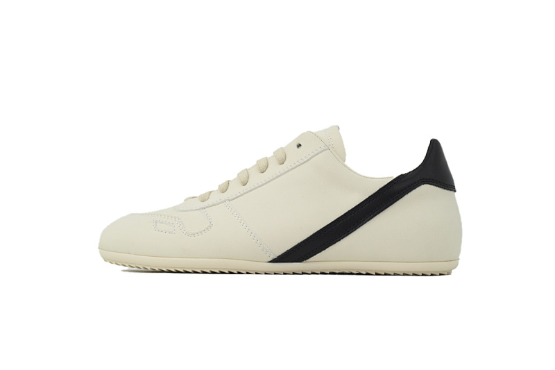 【DA7ET】RO德训白色 小牛皮 圆头系带 生活休闲鞋 RICK OWENS/RO De Xun White