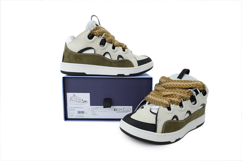 【DA7M9】军绿白 浪凡运动鞋休闲面包鞋 LANVIN Military Green White