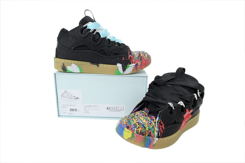 【DA7M9】黑涂鸦 浪凡运动鞋休闲面包鞋 LANVIN Black Graffiti