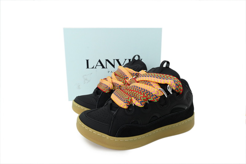 【DA7M9】黑黄 浪凡运动鞋休闲面包鞋 LANVIN Black and Yellow