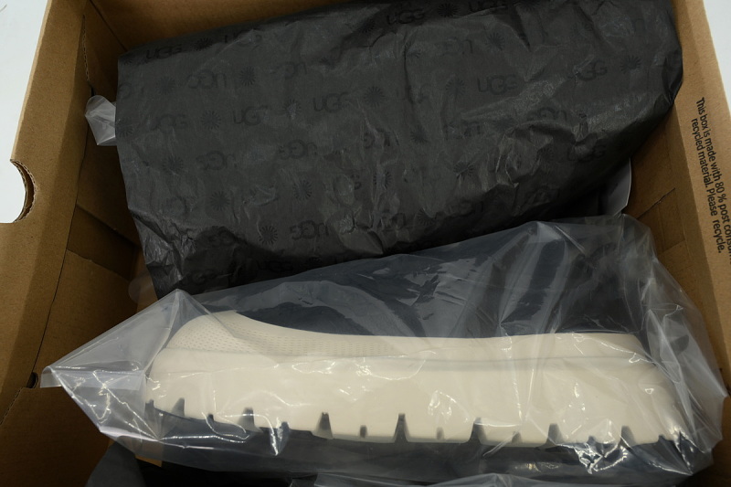 【BA9AP】纽姆低邦黑色皮 UGG 包头套脚休闲鞋 1144096 UGG Baotou Foot Cover Casual Shoes Black Leather