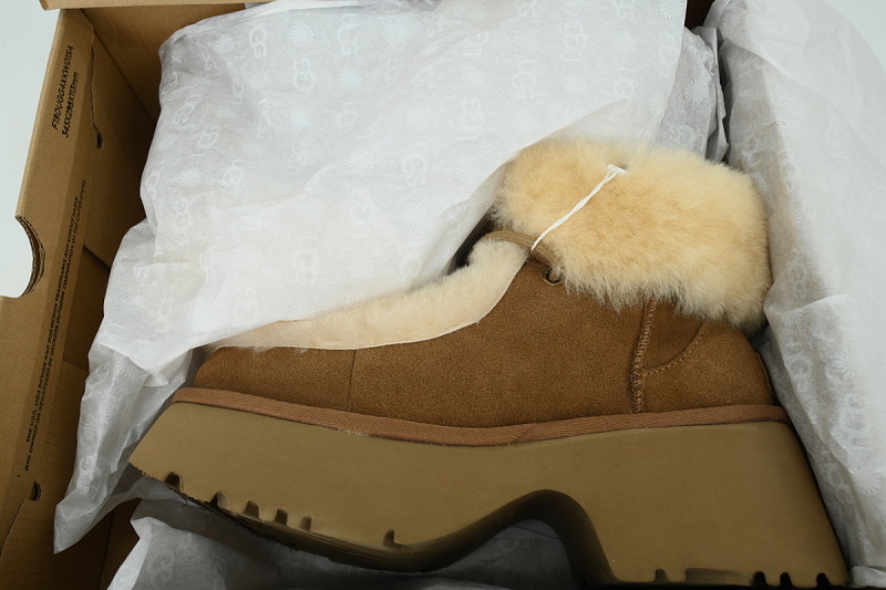 【CA8AP】埃斯米栗色 UGG 包头增高保暖厚底鞋 1171532 UGG Esmee Lace Up Boot Chestnut Womens