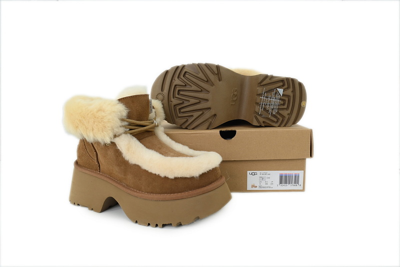【CA8AP】埃斯米栗色 UGG 包头增高保暖厚底鞋 1171532 UGG Esmee Lace Up Boot Chestnut Womens