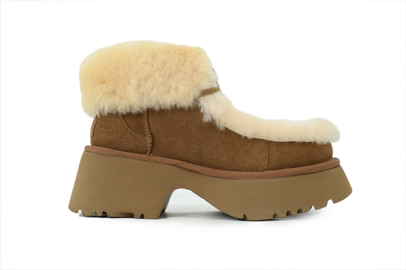 【CA8AP】埃斯米栗色 UGG 包头增高保暖厚底鞋 1171532 UGG Esmee Lace Up Boot Chestnut Womens