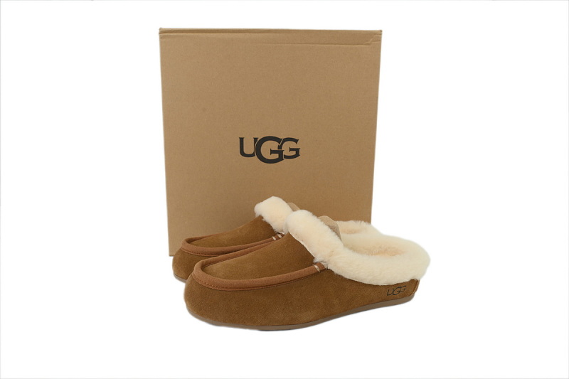 【BA1AP】安思丽栗色 UGG 包头保暖鞋 1171391 UGG Ansley Mule Slippers Chestnut
