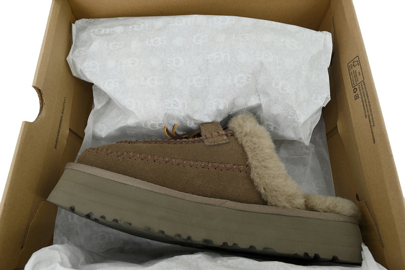 【BA2AP】阿尔派半托胡桃木 UGG 包头增高保暖厚底鞋 1158260 UGG Disquette Alpine Slipper walnut wood