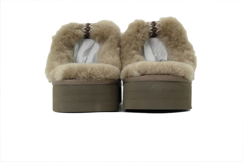【BA2AP】阿尔派半托胡桃木 UGG 包头增高保暖厚底鞋 1158260 UGG Disquette Alpine Slipper walnut wood