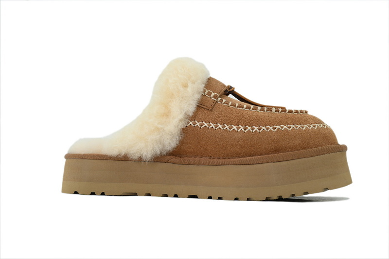 【BA2AP】阿尔派半托栗色 UGG 包头增高保暖厚底鞋 1158260 UGG Disquette Alpine Slipper Chestnut Womens