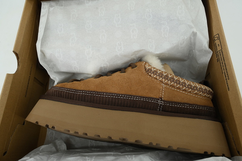 【CA6AP】Cookie 雨琪同款 UGG 增高保暖厚底鞋 1180361 Ugg Women's Heritage Lace Up Chestnut Slipper