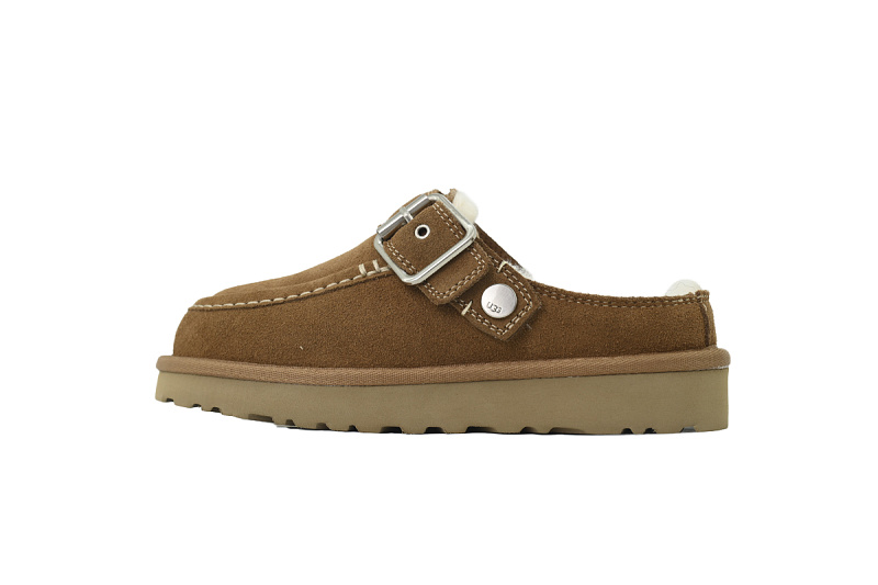 yupoo_314603_754a666b.jpg 【BA1AP】厚底炫金包头半棕色 UGG 包头增高保暖厚底鞋 1180251 UGG Goldenstar Evelina Clog Brown Leather Clogs