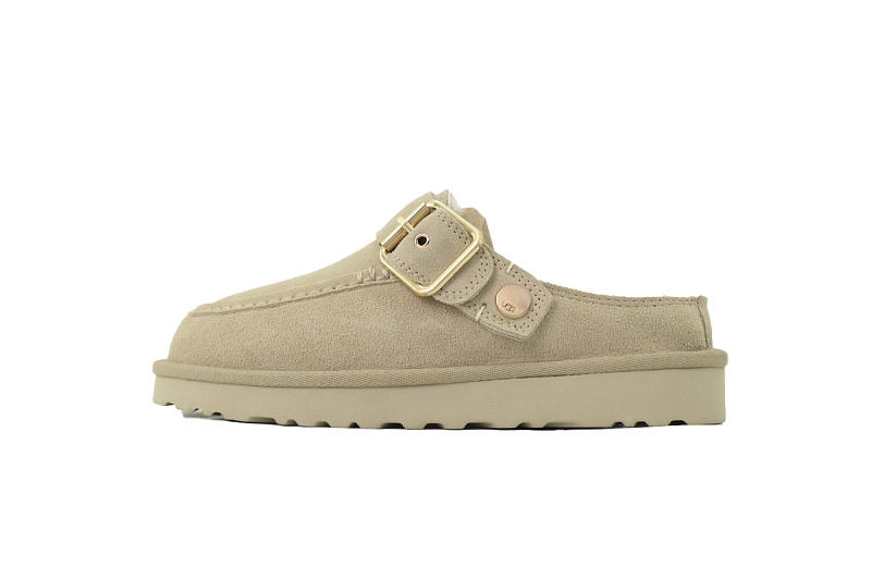 yupoo_314624_d0bc4570.jpg 【BA1AP】厚底炫金包头半 UGG 包头增高保暖厚底鞋 1180251 UGG Evelina Clog beige Leather Clogs Goldenstar