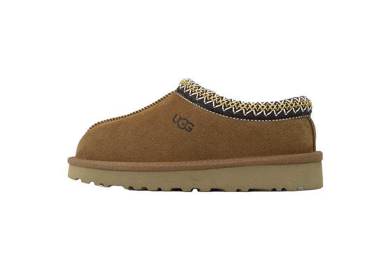 【BA9AP】民族风薄底咖色 UGG 包头保暖厚底鞋 5955 UGG Wmns Tasman Slipper 'Brown'