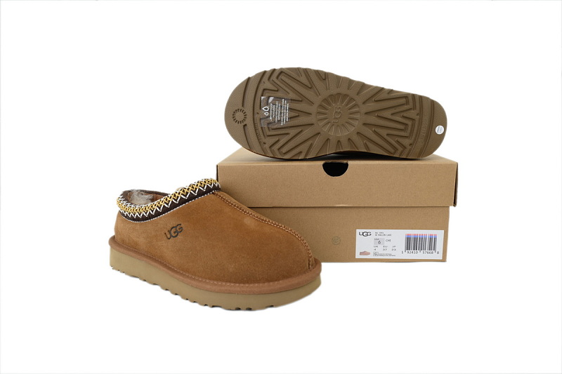【BA9AP】民族风薄底咖色 UGG 包头保暖厚底鞋 5955 UGG Wmns Tasman Slipper 'Brown'