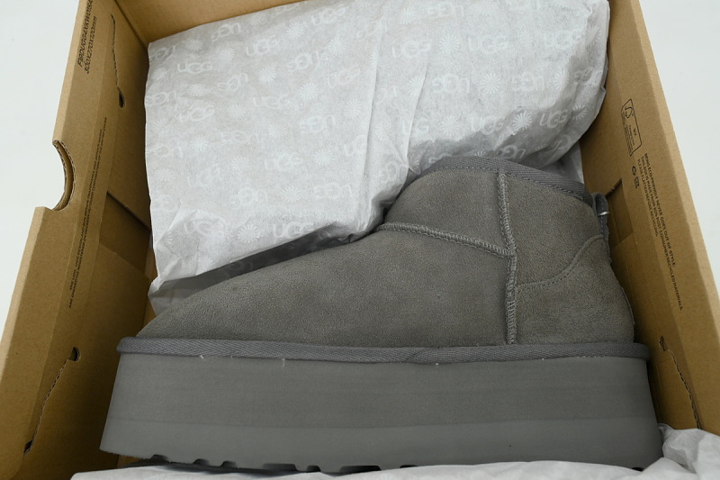 【BA1AP】厚底低筒灰色 UGG 休闲保暖厚底雪地靴 1135092 UGG casual warm thick soled snow boots gray