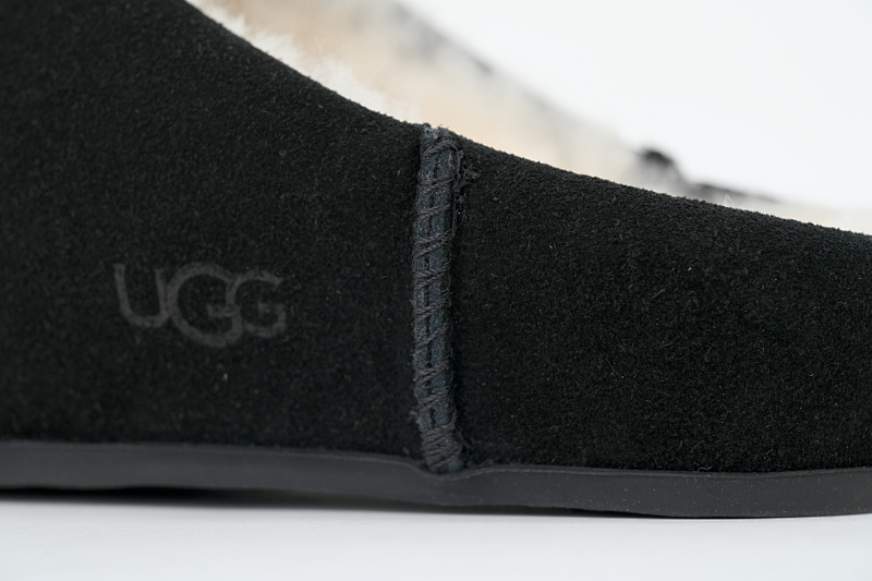 【BA9AP】轻薄一脚蹬黑色 UGG 时尚套脚防磨包头拖鞋 Thin And Light Black Kick