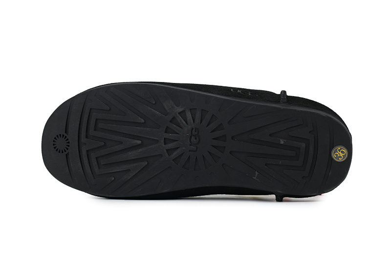 【BA9AP】轻薄一脚蹬黑色 UGG 时尚套脚防磨包头拖鞋 Thin And Light Black Kick