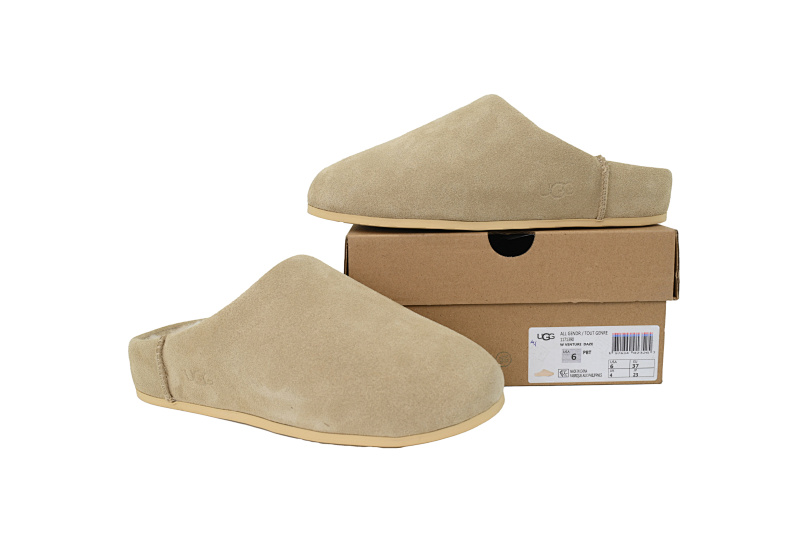 【BA9AP】轻薄一脚蹬沙色 UGG 时尚套脚防磨包头拖鞋 Thin And Light One Foot Sandblasting Color