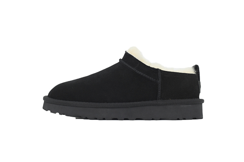 【BA7AP】薄底mini黑色 UGG 绒面保暖复古雪地靴 UGG Thin Black Base