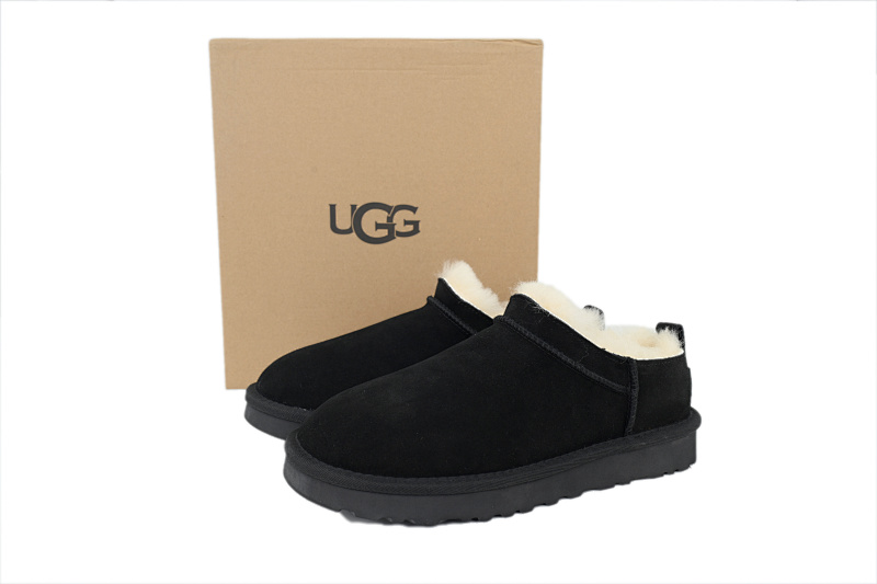 【BA7AP】薄底mini黑色 UGG 绒面保暖复古雪地靴 UGG Thin Black Base