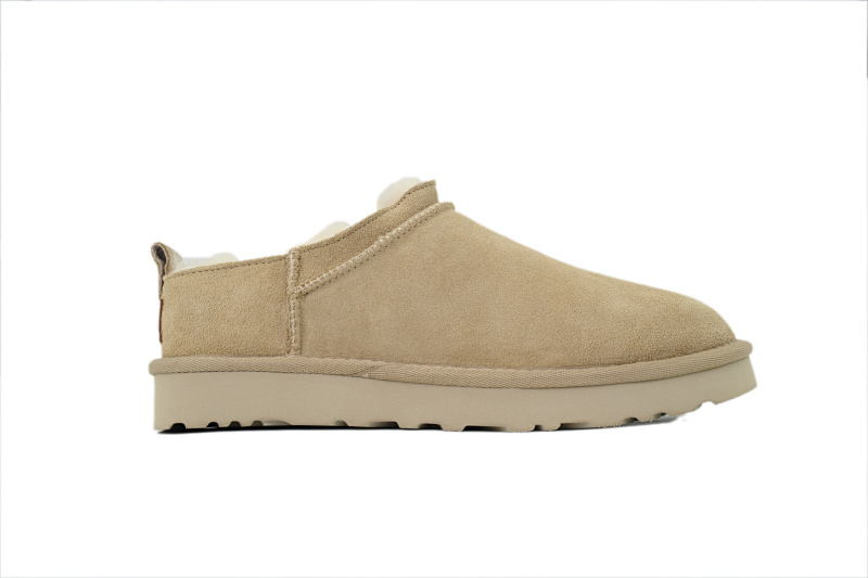 【BA7AP】薄底mini沙色 UGG 绒面保暖复古雪地靴 UGG Thin Sand Color