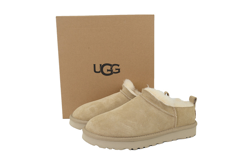 【BA7AP】薄底mini沙色 UGG 绒面保暖复古雪地靴 UGG Thin Sand Color