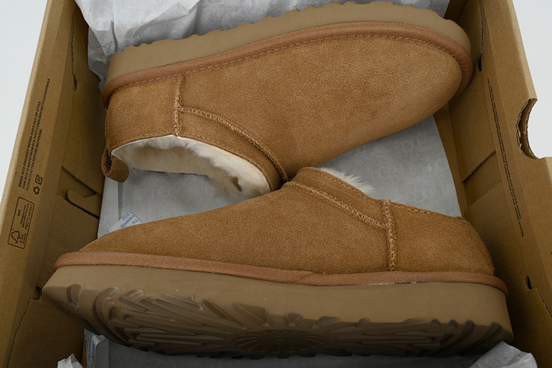 【BA7AP】薄底mini栗色 UGG 绒面保暖复古雪地靴 UGG Thin Base Chestnut Color