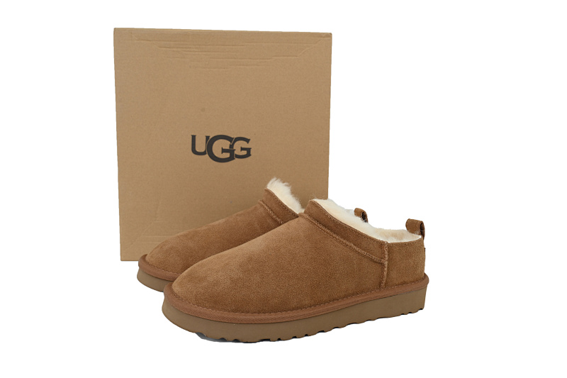 【BA7AP】薄底mini栗色 UGG 绒面保暖复古雪地靴 UGG Thin Base Chestnut Color
