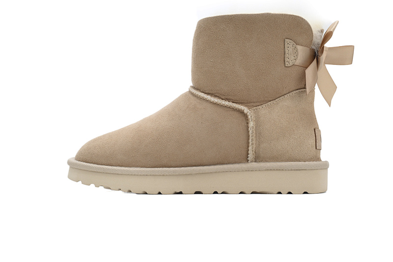 【BA8AP】蝴蝶中筒沙色 UGG 保暖中筒雪地靴 1016501 UGG Khaki