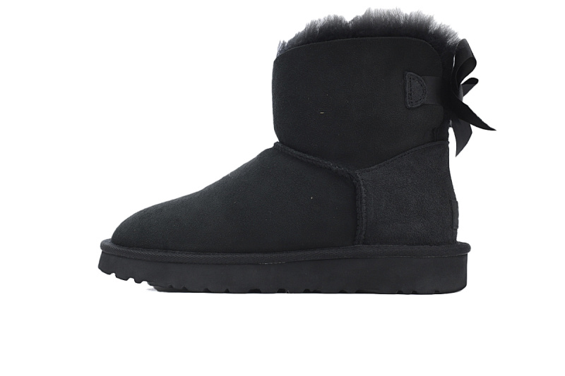 【BA8AP】蝴蝶中筒黑色 UGG 保暖中筒雪地靴 1016501 UGG Black