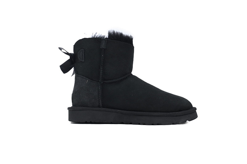 【BA8AP】蝴蝶中筒黑色 UGG 保暖中筒雪地靴 1016501 UGG Black