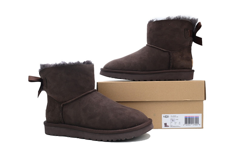 【BA8AP】蝴蝶中筒咖色 UGG 保暖中筒雪地靴 1016501 UGG Coffee