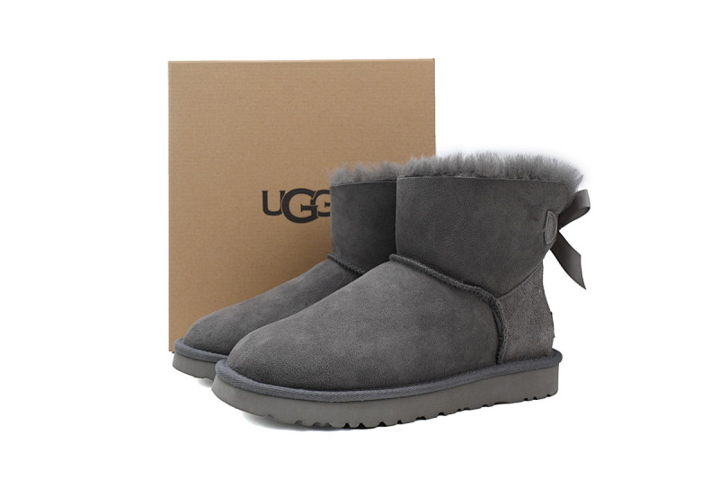 【BA8AP】蝴蝶中筒灰色 UGG 保暖中筒雪地靴 1016501 UGG Grey